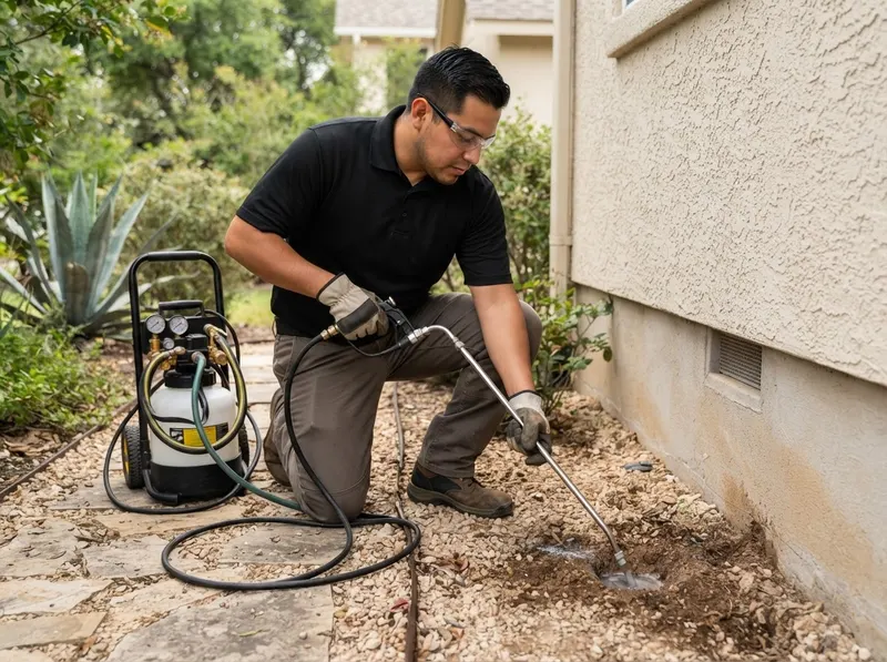 Subterranean Termite Soil Treatment and Perimeter Defense in San Antonio, TX